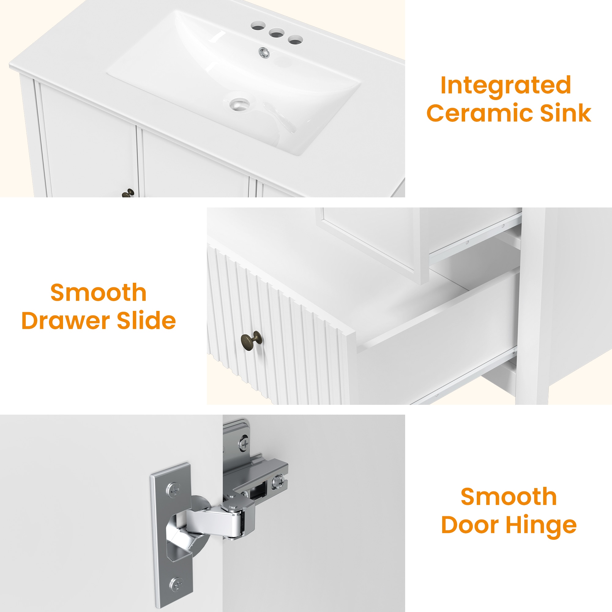 Modern Bathroom Vanity With Sink Unit Freestanding White Cabinet_voghion.com